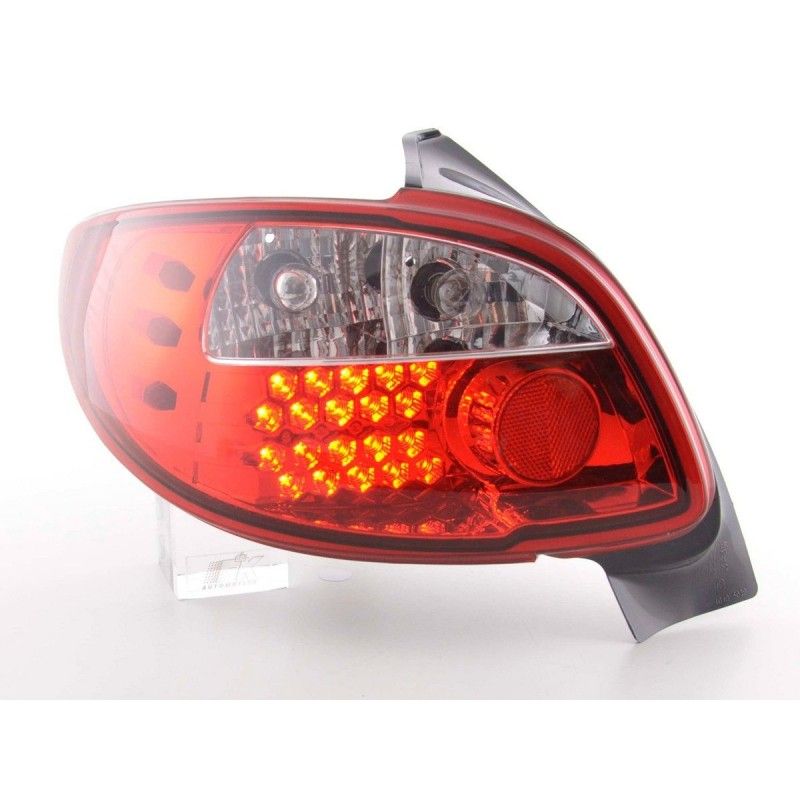 Kit feux arrières à LED Peugeot 206 3/5 porte. sans cabriolet 98-05 rouge, Eclairage Peugeot