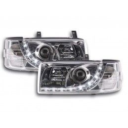 Phare Daylight LED DRL look VW Bus type T4 90-03 chrome, Eclairage Volkswagen