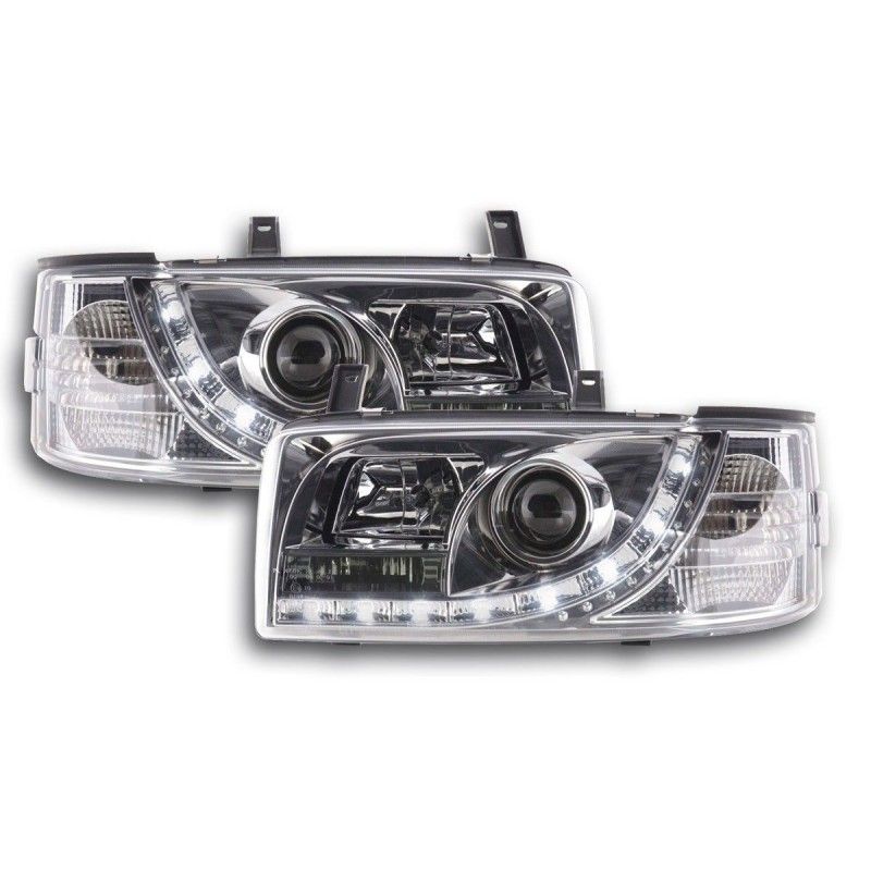 Phare Daylight LED DRL look VW Bus type T4 90-03 chrome, Eclairage Volkswagen