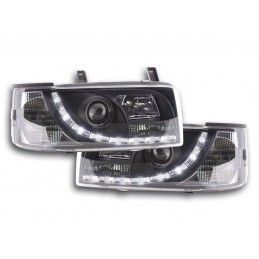 Phares Daylight LED look DRL VW Bus type T4 90-96 noir, Eclairage Volkswagen