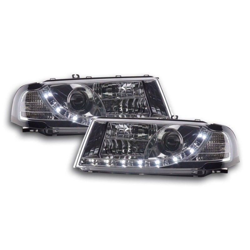 Phare Daylight LED DRL look Skoda Octavia type 1U 01-04 chrome, Eclairage Skoda