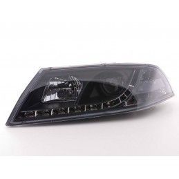 Phare Daylight LED DRL look Skoda Octavia type 1Z 04-08 noir, Eclairage Skoda