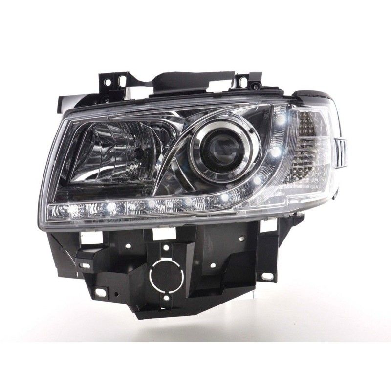 Phare Daylight LED look DRL VW Bus type T4 96-03 chrome, Eclairage Volkswagen