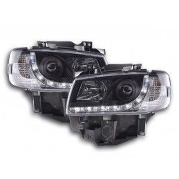 Phare Daylight LED look DRL bus VW type T4 96-03 noir, Eclairage Volkswagen