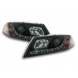 Phare Daylight LED DRL look Skoda Octavia type 1Z 04-08 noir, Eclairage Skoda