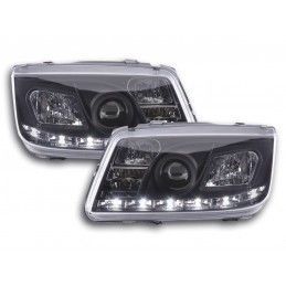 Phare Daylight LED DRL look VW Bora type 1J 99-04 noir, Volkswagen