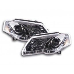 Phare Daylight LED DRL look VW Passat type 3C 05- chromé, Eclairage Volkswagen