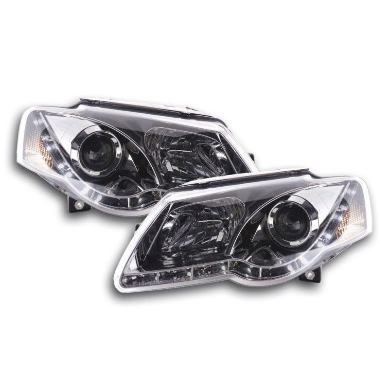 Phare Daylight LED DRL look VW Passat type 3C 05- chromé, Eclairage Volkswagen