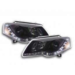 Phare Daylight LED DRL look VW Passat type 3C 05- noir, Eclairage Volkswagen