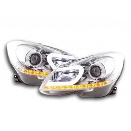 Phare Daylight LED DRL look Mercedes Classe C W204 11-14 chrome, Nouveaux produits fk