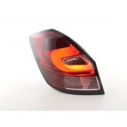 Feux arrière à LED Skoda Fabia 5 portes à partir de 2007 clair / rouge, Fabia II 07-15