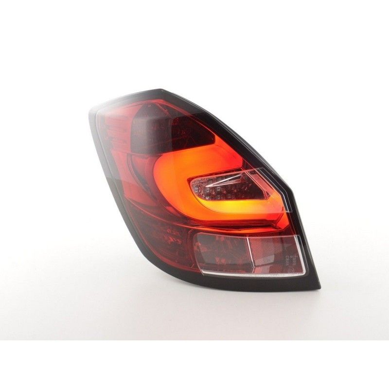 Feux arrière à LED Skoda Fabia 5 portes à partir de 2007 clair / rouge, Fabia II 07-15