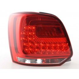 Feux arrière à LED VW Polo 6R à partir de 2009 clair / rouge, Polo V 6R 09-14