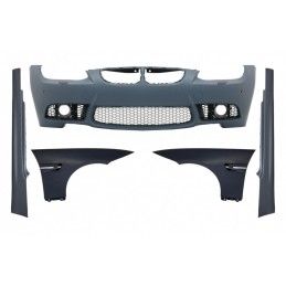 Front Bumper with Front Fenders and Side Skirts suitable for BMW 3 Series E92 Coupe E93 Cabrio (2006-2009) M3 Look with PDC With