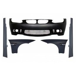 Front Bumper with Front Fenders and Side Skirts suitable for BMW 3 Series E92 Coupe E93 Cabrio (2006-2009) M3 Look Without PDC a