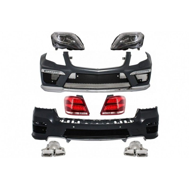 Complete Conversion Retrofit Body Kit suitable for Mercedes GLK X204 (2013-2015) Facelift Design with LED DRL Headlights and LED