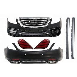 Complete Body Kit suitable for Mercedes S-Class W222 (2013-2017) Facelift S63 Design and Taillights Full LED with Sequential Dyn
