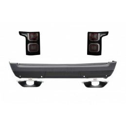 Rear Bumper with Exhaust Muffler Tips and Full LED Taillights suitable for Range Rover Vogue L405 (2013-2017) Facelift 2018+ Des
