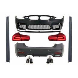 Body Kit with Dual Twin Exhaust Muffler Tips suitable for BMW F30 (2011-2019) and LED Taillights Dynamic Sequential Turning Ligh