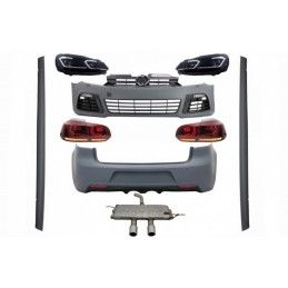 Complete Body Kit suitable for VW Golf VI 6 MK6 (2008-2013) R20 Design with Headlights LED and Taillights Dynamic Turning Light 