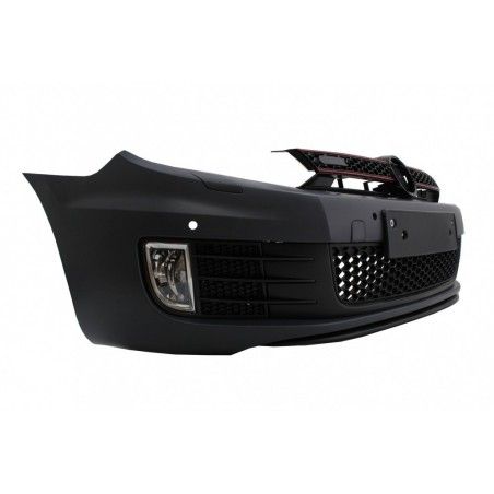 Front Bumper suitable for VW Golf 6 (2008-2013) Look with Osram LED Headlights Xenon Upgrade Red GTI Dynamic Sequential Turning 