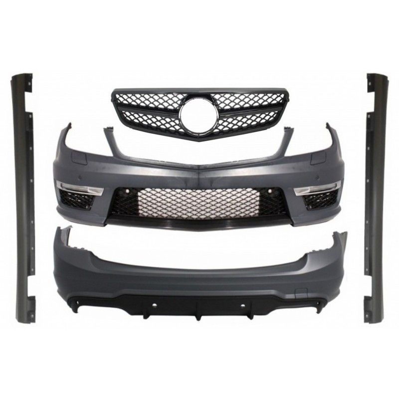 Body Kit suitable for MERCEDES C-Class W204 Facelift C63 T-Modell S204 Station Wagon Estate with Single Frame Front Grille Sport