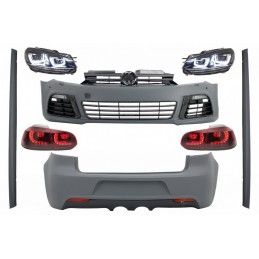 Complete Body Kit suitable for VW Golf VI 6 MK6 (2008-2013) R20 Design with Headlights and Taillights Dynamic Turning Light Only