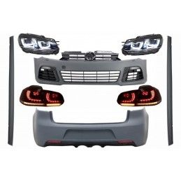 Complete Body Kit suitable for VW Golf VI 6 MK6 (2008-2013) R20 Design with Headlights LED RHD and Taillights Dynamic Turning Li