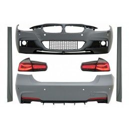Complete Body Kit suitable for BMW 3 Series F30 (2011-2019) with LED Taillights Red Smoke Dynamic Turning Light M-Performance LC