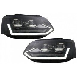Full LED DRL Headlights suitable for VW Transporter Caravelle Multivan T5 Facelift (2010-2015) with Dynamic Sequential Turning L