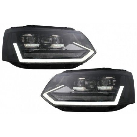 Full LED DRL Headlights suitable for VW Transporter Caravelle Multivan T5 Facelift (2010-2015) with Dynamic Sequential Turning L