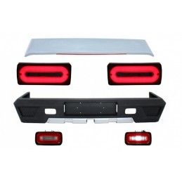 Rear Bumper Roof Spoiler suitable for MERCEDES Benz G-class W463 (1989-2015) with Full LED Taillights Light Bar RED Dynamic Sequ