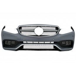 Front Bumper with Rear Diffuser and Exhaust Muffler Tips Black suitable for Mercedes E-Class W212 Facelift (2013-2016) E65 Desig