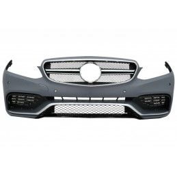 Front Bumper with Rear Diffuser and Exhaust Muffler Tips Chrome suitable for Mercedes E-Class W212 Facelift (2013-2016) E65 Desi