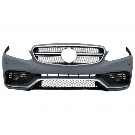 Front Bumper with Rear Diffuser and Exhaust Muffler Tips Black suitable for Mercedes E-Class W212 Facelift (2013-2016) only Stan