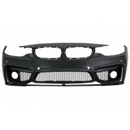 Front Bumper with Grilles Piano Black and Front Fenders Black suitable for BMW 4 Series F32 Coupe F33 Convertible F36 Gran Coupe