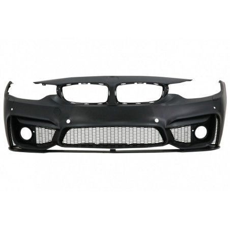 Front Bumper with Grilles Piano Black and Front Fenders Black suitable for BMW 4 Series F32 Coupe F33 Convertible F36 Gran Coupe