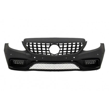 Front Bumper with Grille GT-R Panamericana suitable for Mercedes C-Class C205 A205 Coupe Cabriolet (2014-2019) and Rear Bumper V