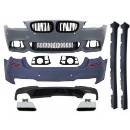 Complete Body Kit with Kidney Grilles suitable for BMW F10 5 Series (2014-2017) Facelift LCI M-Technik 550i Design Brilliant Bla