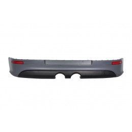 Rear Bumper Extension Complete Exhaust System suitable for VW Golf V (2003-2008) with LED Taillights Dynamic Red/Smoke and Side 