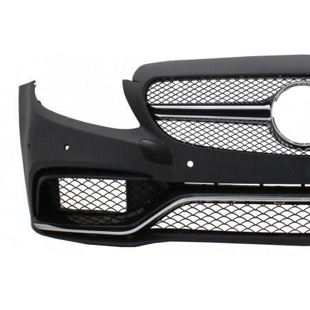Conversion Body Kit suitable for MERCEDES C-Class W205 S205 (2014-2020) C63 Design Front Bumper with Rear Diffuser and Exhaust T