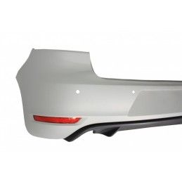 Rear Bumper suitable for VW Golf 6 VI (2008-2012) with Exhaust System and Taillights FULL LED Dynamic Sequential Turning Light G
