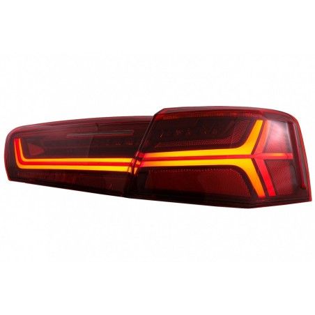 Taillights Full LED suitable for Audi A6 4G C7 Limousine (2011-2014) Red Clear Facelift Design with Sequential Dynamic Turning L