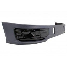 Front Bumper Add-on Spoiler with LED DRL suitable for VW Transporter Multivan Caravelle T5 T5.1 Facelift (2010-2015) and Badgele