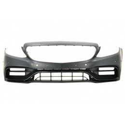 Front Bumper with Diffuser Double Outlet with Exhaust Tips suitable for Mercedes C-Class A205 C205 Coupe Cabriolet (2014-2019) C