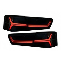 Taillights Full LED suitable for Audi A6 4G C7 Limousine (2011-2014) Smoke Facelift Design with Sequential Dynamic Turning Light
