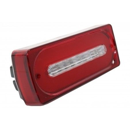 Full LED Taillights Light Bar RED Dynamic Sequential Turning Lights with Fog Lamp and Roof Spoiler suitable for MERCEDES Benz G-