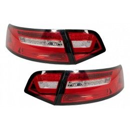 LED BAR Taillights suitable for Audi A6 4F2 C6 Limousine (2008-2011) Red Clear Facelift Design with Sequential Dynamic Turning L