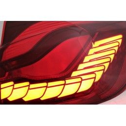 OLED Taillights Conversion to M4 Design suitable for BMW 3 Series F30 Pre LCI & LCI (2011-2019) F35 F80 Red Clear with Dynamic S