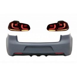 Rear Bumper with Taillights Full LED suitable for VW Golf VI (2008-2013) R20 Design Dynamic Sequential Turning Light (LHD and RH